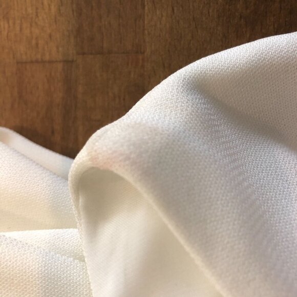 Mango Sleeveless Cream/White Fringe Hem Dress V-Neckline Back Zipper - Picture 8 of 8